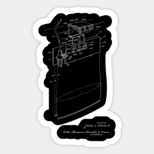 Urinary Drainage System Vintage Patent Hand Drawing Sticker